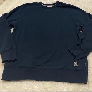 Fjallraven Greenland Crewneck Sweatshirt, Navy Blue, Men’s Large
